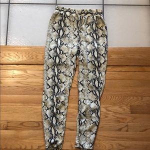 Snake skin pants